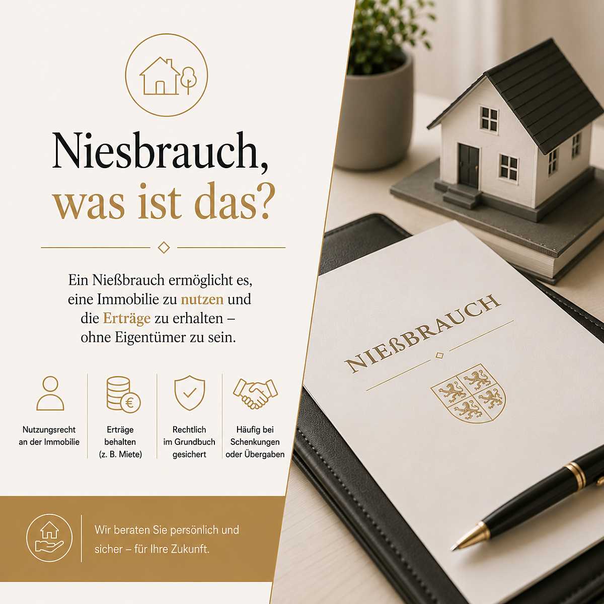 Foto Das Bürgerliche Gesetzbuch unterscheidet zwei verschiedene Arten von Nießbrauch: