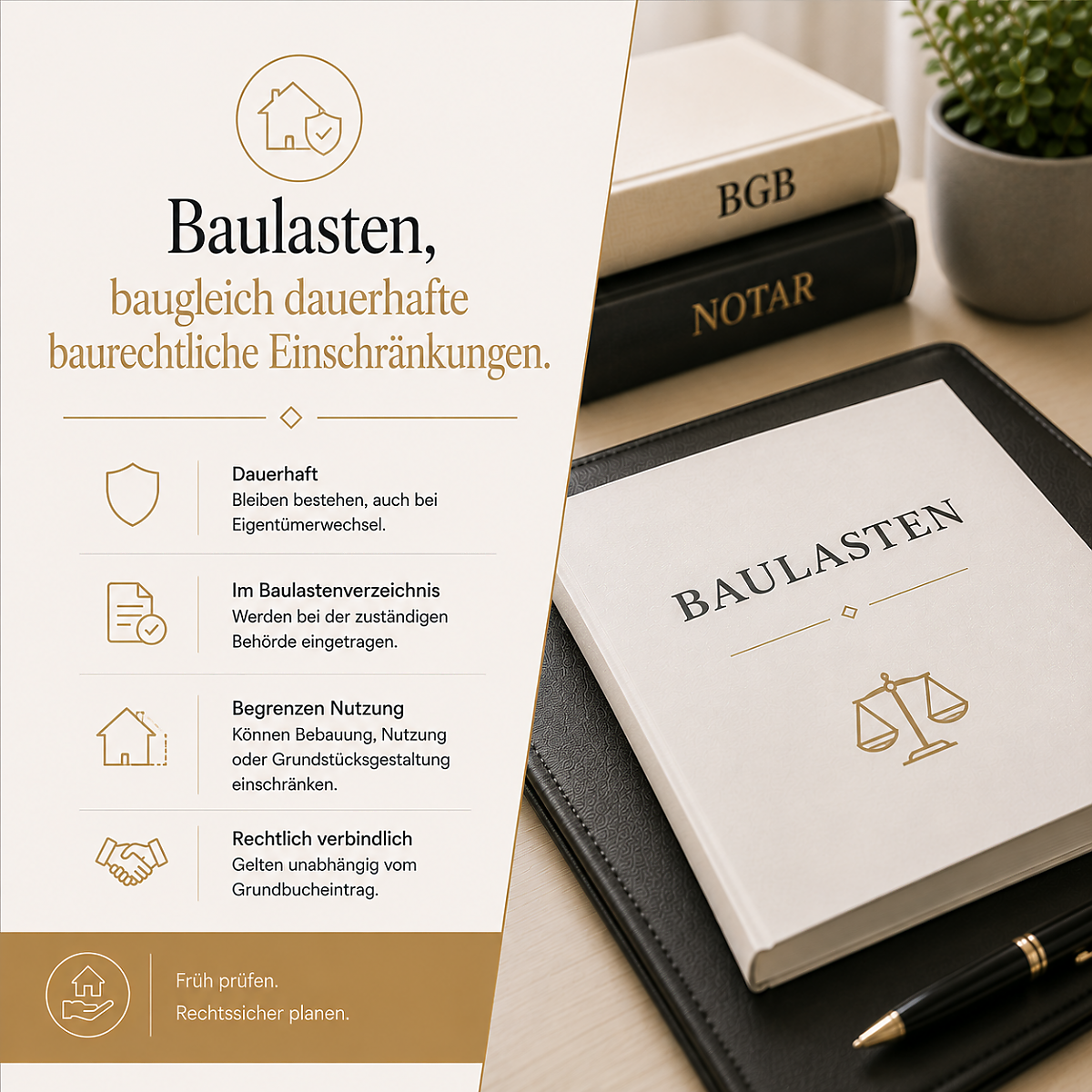 Foto Sie sind für Grundstücke gültig und sind entweder im Baulastenverzeichnis oder im Grundbucheintrag zu finden.