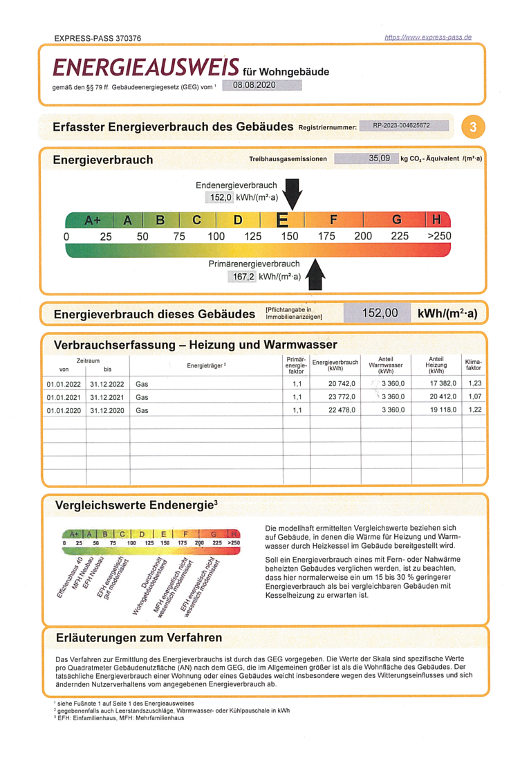Energieausweis Einfamilienhaus Neuwied / Segendorf