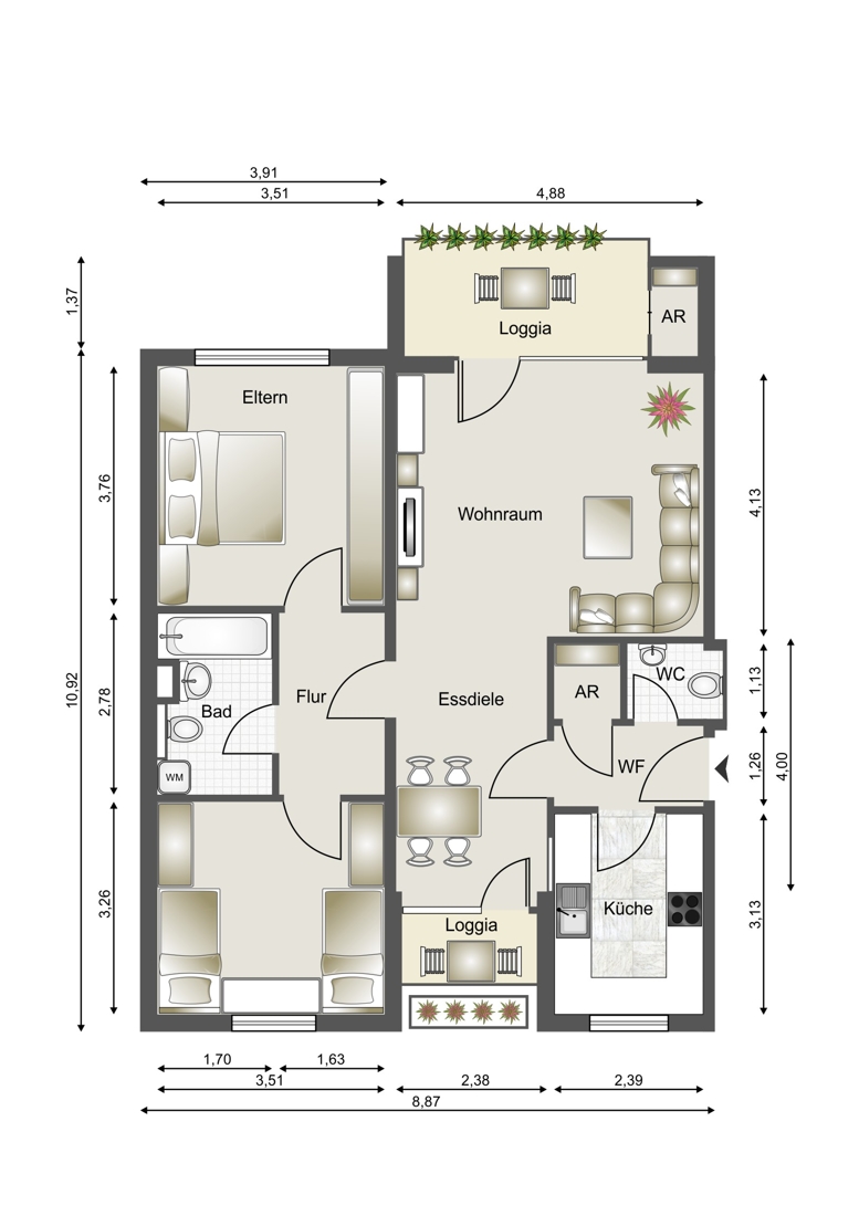  Etagenwohnung Bonn / Lessenich