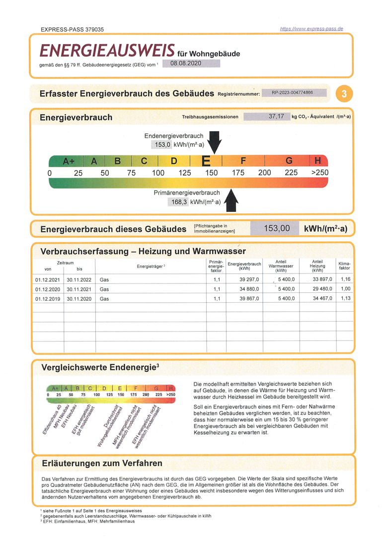 Energieausweis Einfamilienhaus Gro�maischeid