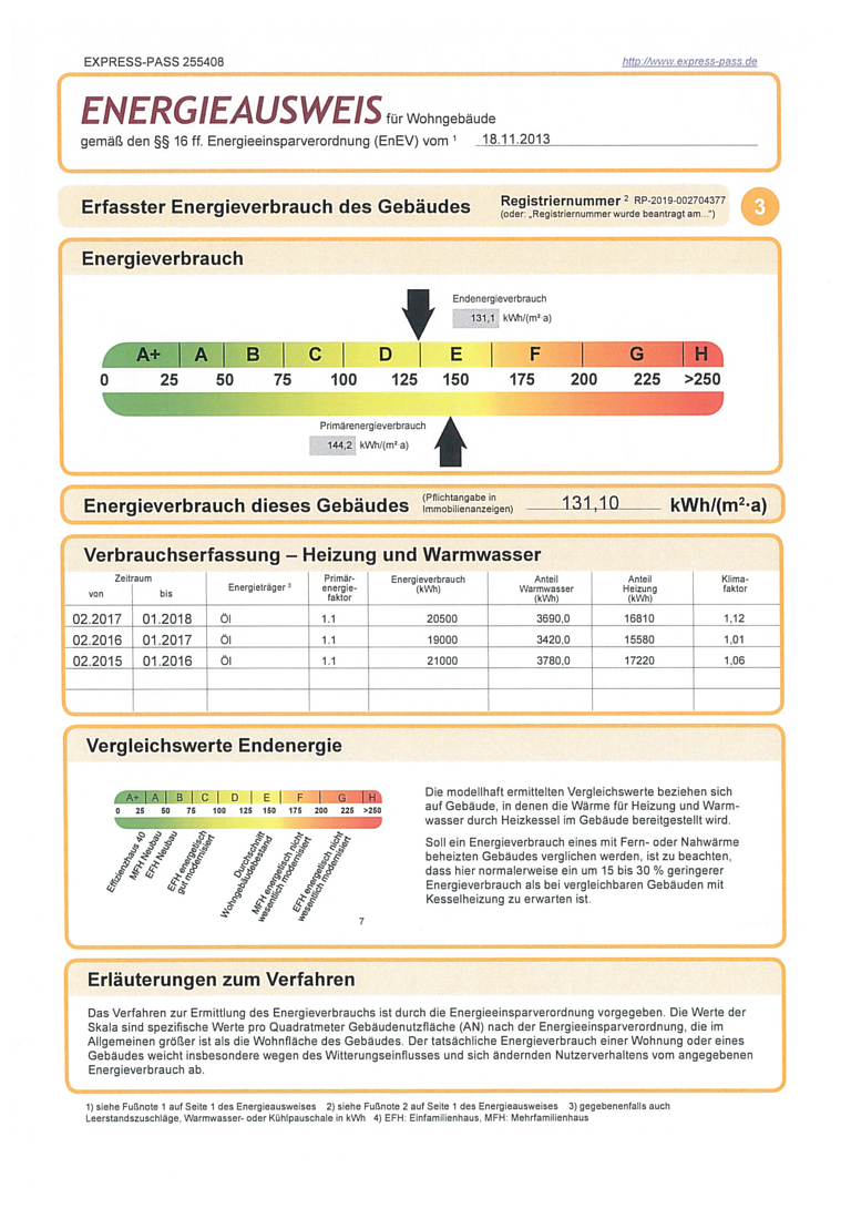 Energieausweis Einfamilienhaus Rott