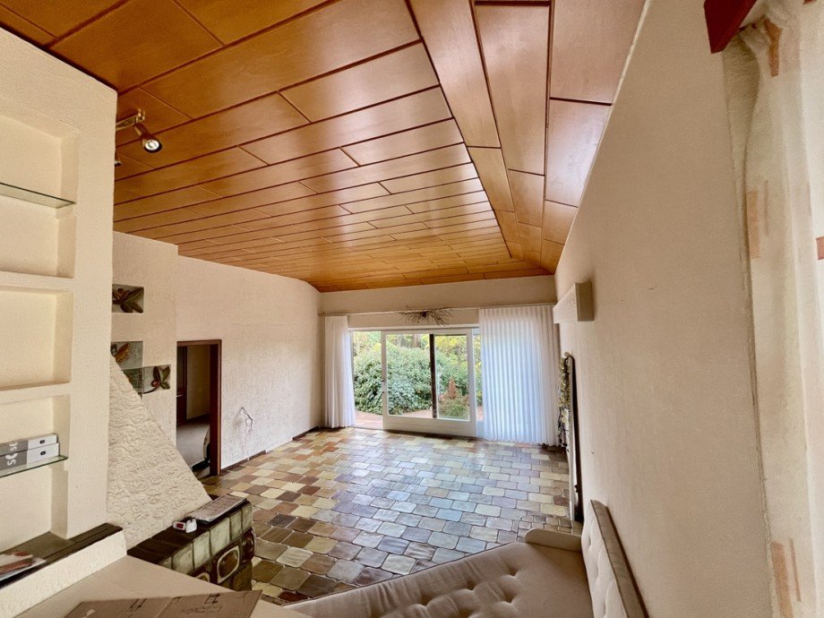 Blick zu Wohnzimmer Bungalow D�ttesfeld