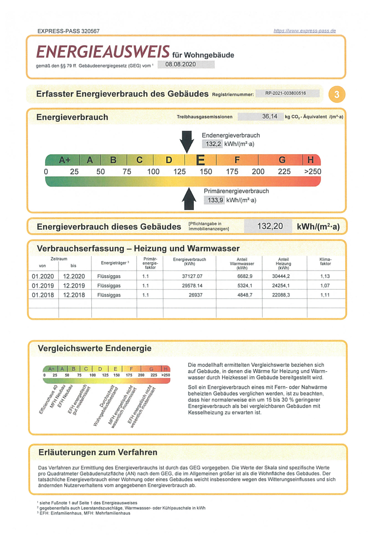 Energieausweis Einfamilienhaus Niederwambach