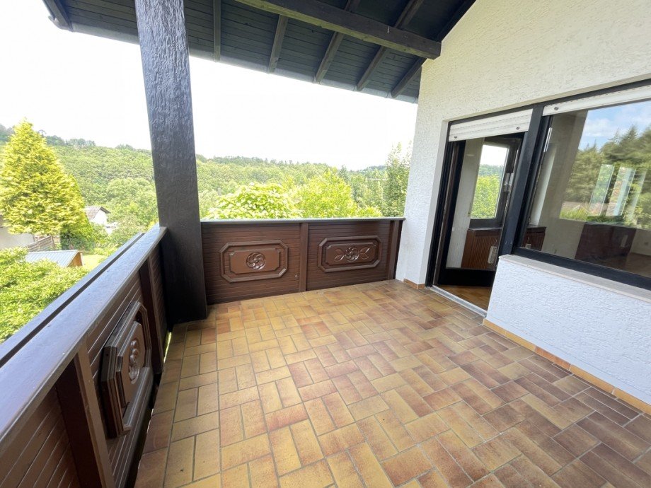 Blick Balkon Einfamilienhaus Puderbach