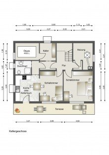 Untergeschoss - Schematische Darstellung - diese Skizze dient ausschlie�lich der Darstellung der R�ume. Sie sind f�r planerische Zwecke nicht vorgesehen. Es wird keine Gew�hr f�r die Fl�chen und Abmessungen �bernommen. Haus verkaufen Werlenbach! Warum noch Miete zahlen?