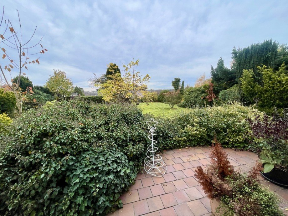 Blick Terrasse Wohnzimmger Bungalow D�ttesfeld